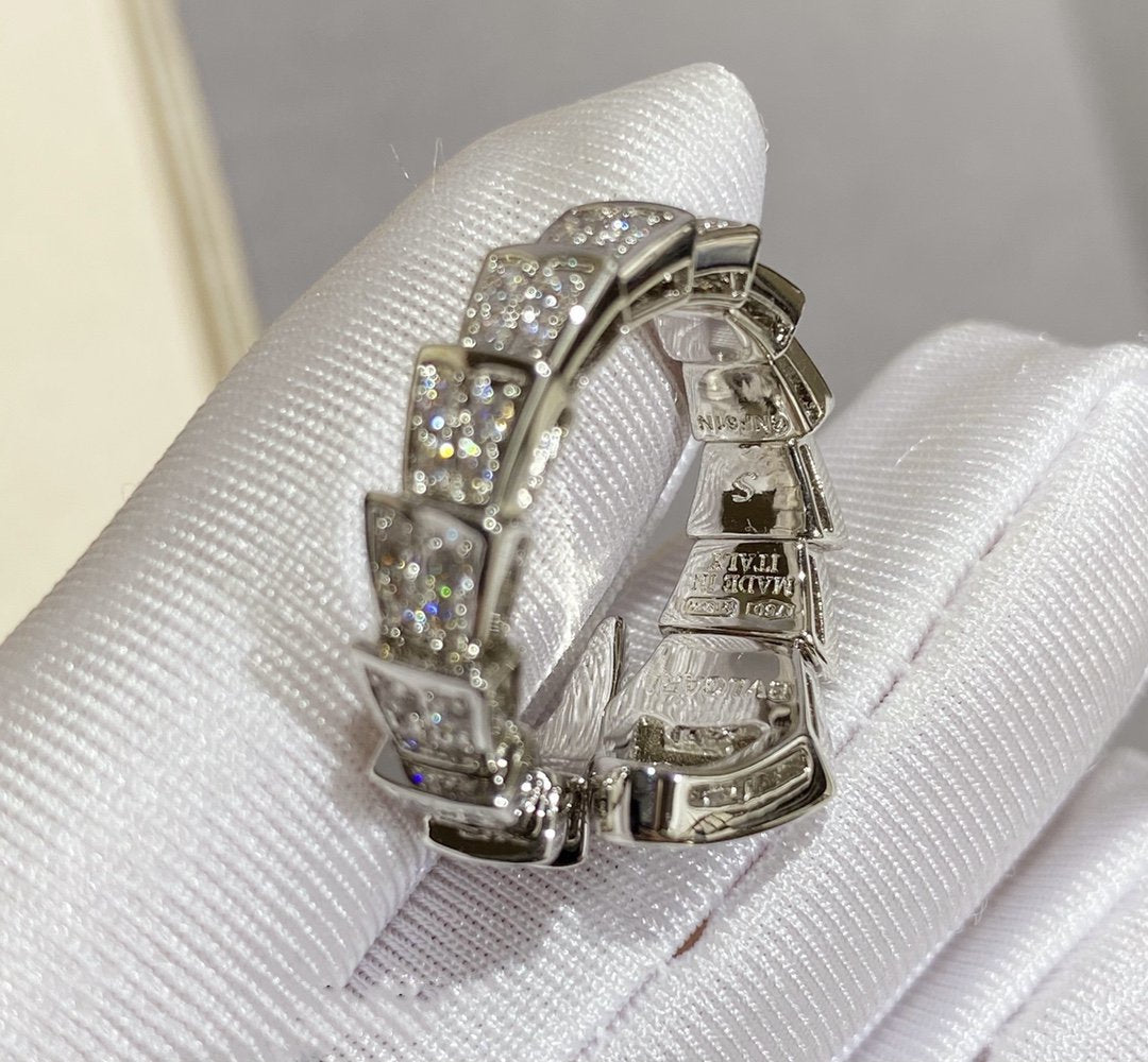 [Triumph Jewelry]SERPENTI LARGE RING SILVER DIAMOND PAVED