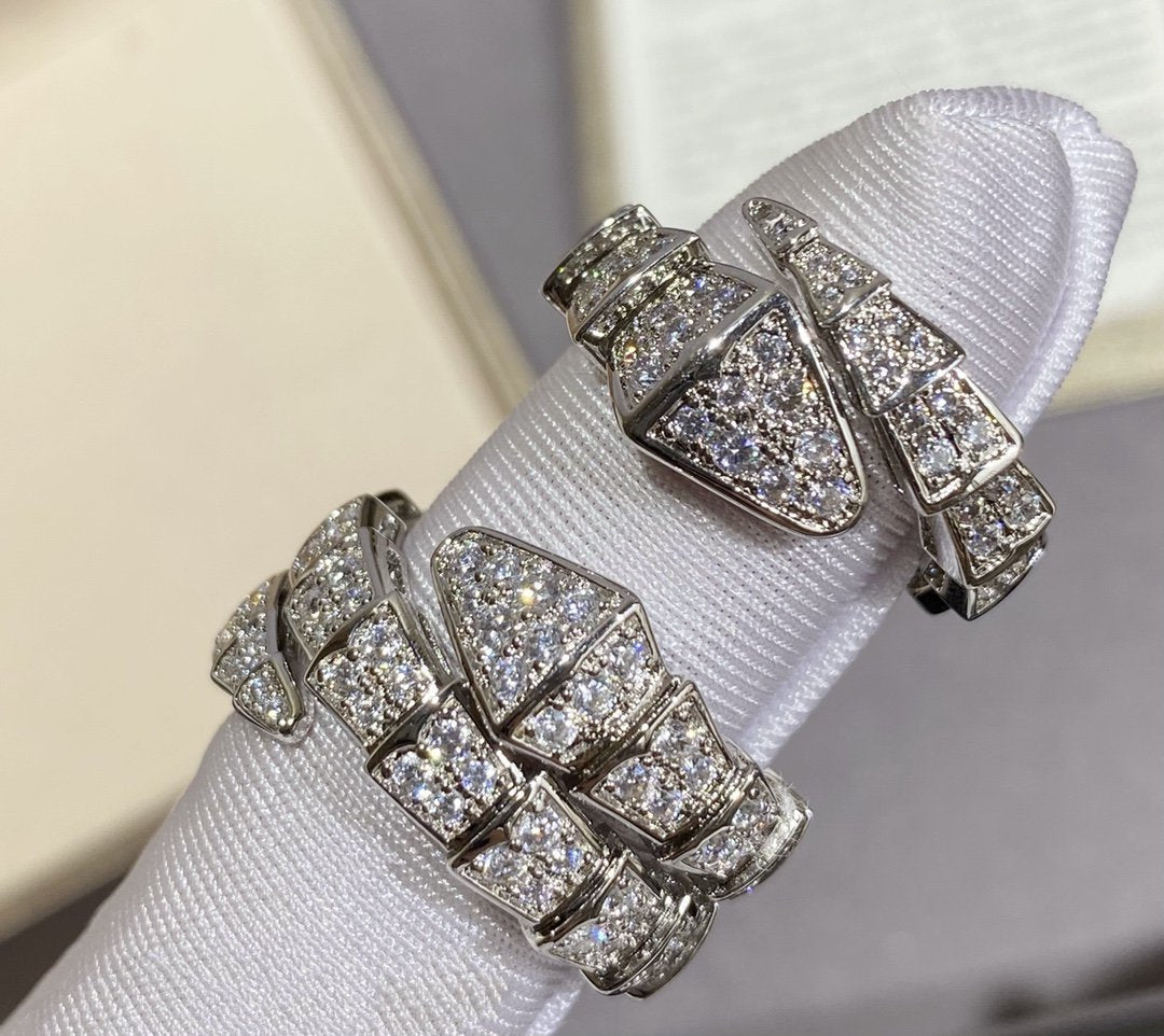 [Triumph Jewelry]SERPENTI LARGE RING SILVER DIAMOND PAVED
