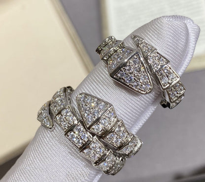 [Triumph Jewelry]SERPENTI LARGE RING SILVER DIAMOND PAVED