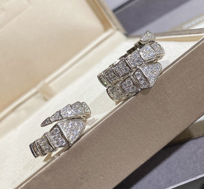 [Triumph Jewelry]SERPENTI LARGE RING SILVER DIAMOND PAVED