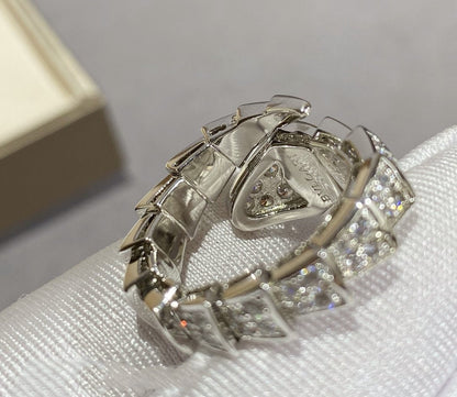[Triumph Jewelry]SERPENTI LARGE RING SILVER DIAMOND PAVED