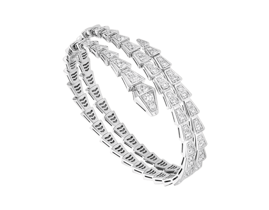 [Triumph Jewelry]SERPENTI BRACELET SILVER DIAMOND DOUBLE ROW