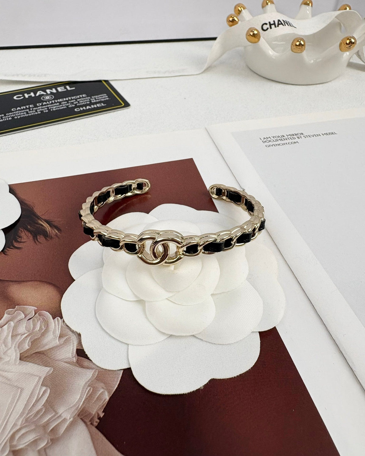 [Triumph Jewelry]Double C Open Bangle