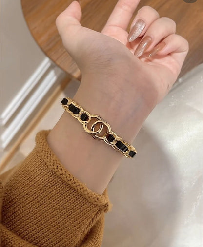 [Triumph Jewelry]Double C Open Bangle