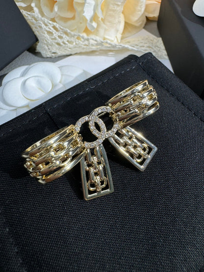[Triumph Jewelry]25K Hollow Bow Brooch