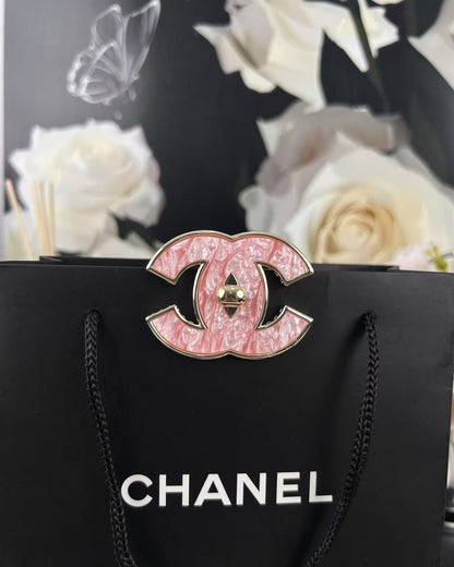 [Triumph Jewelry]Pink Resin Classic Brooch 5cm