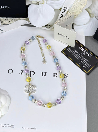 [Triumph Jewelry]26C New Spring Collection Colorful Transparent Resin Necklace