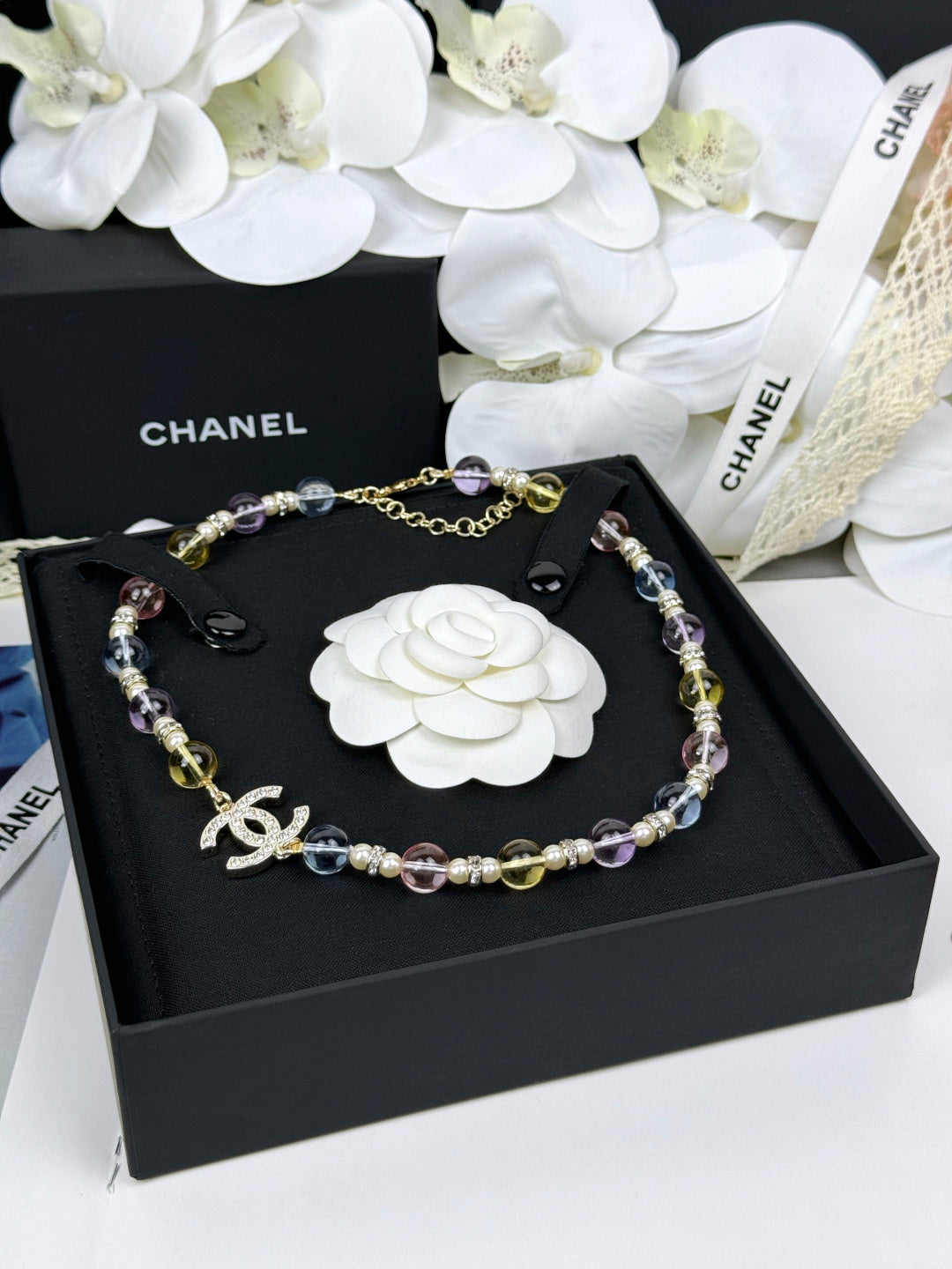[Triumph Jewelry]26C New Spring Collection Colorful Transparent Resin Necklace