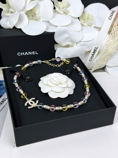 [Triumph Jewelry]26C New Spring Collection Colorful Transparent Resin Necklace