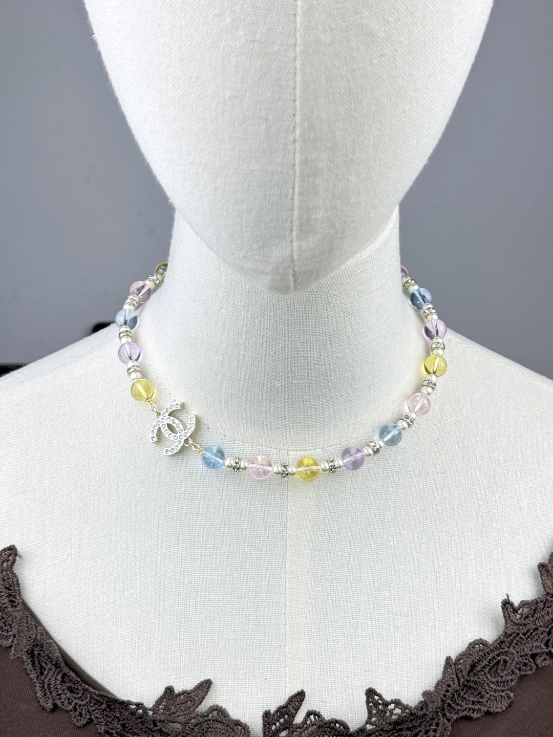 [Triumph Jewelry]26C New Spring Collection Colorful Transparent Resin Necklace