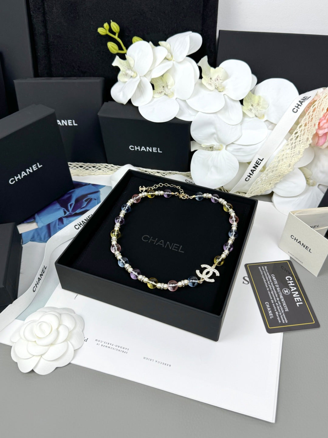 [Triumph Jewelry]26C New Spring Collection Colorful Transparent Resin Necklace