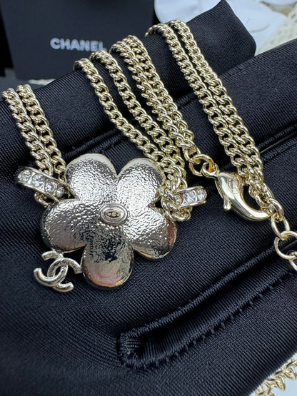 [Triumph Jewelry]New Blue Floral Double-Layer Necklace