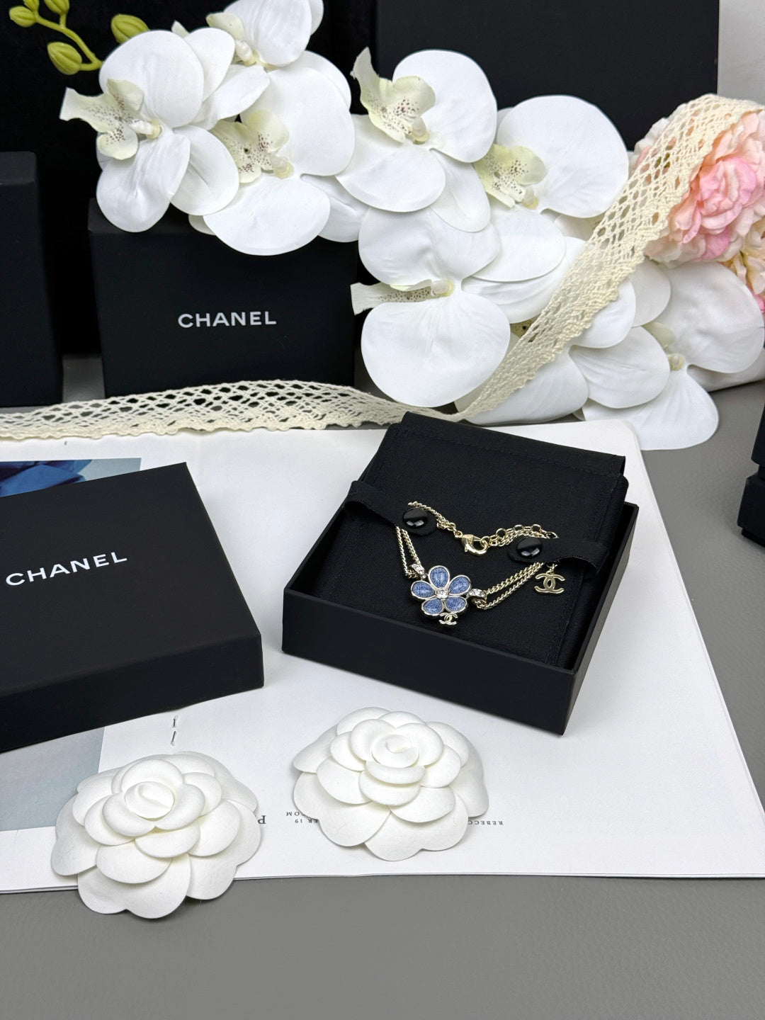 [Triumph Jewelry]VOLTE New Blue Floral Double-Layer Bracelet