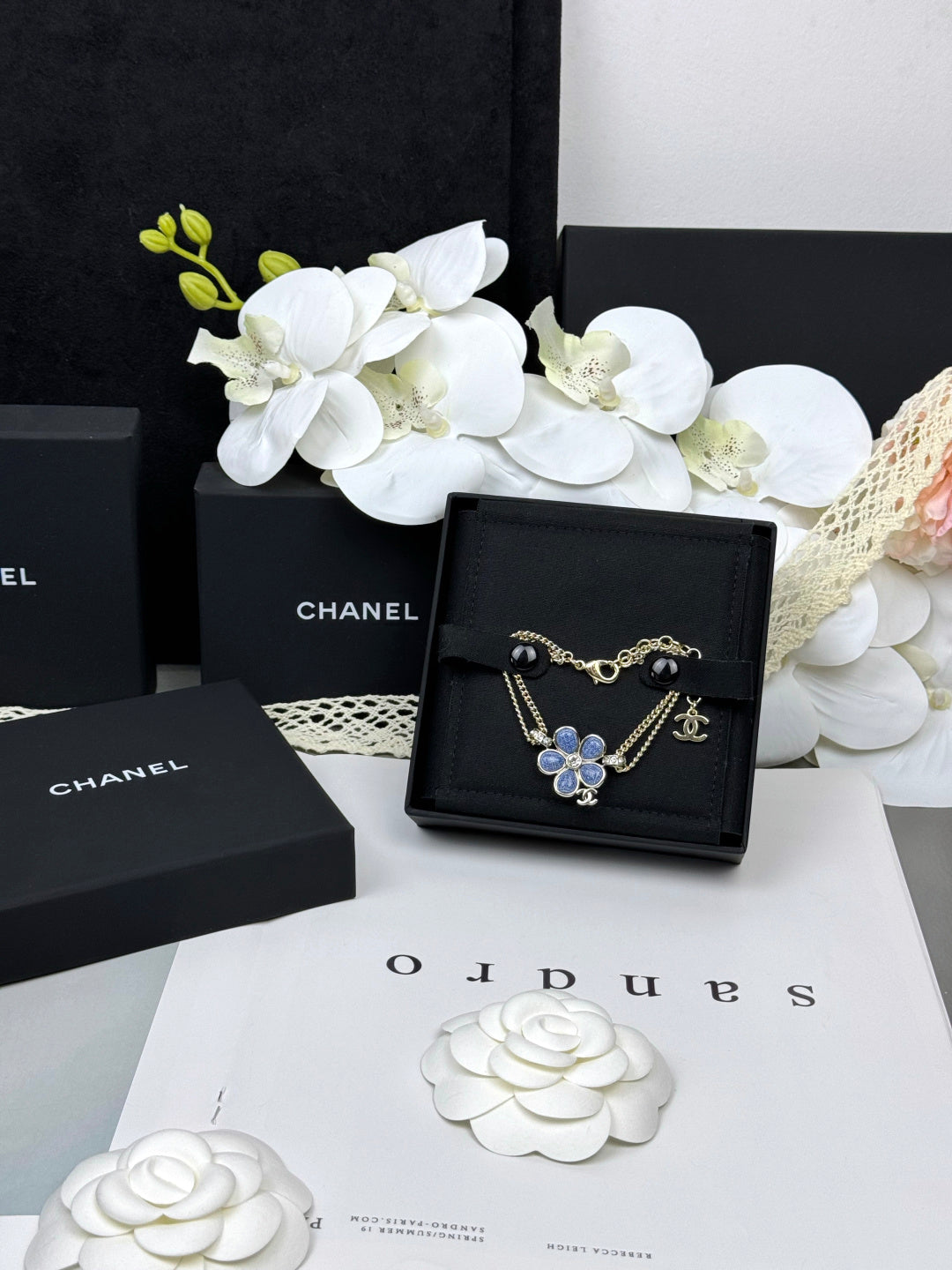 [Triumph Jewelry]VOLTE New Blue Floral Double-Layer Bracelet