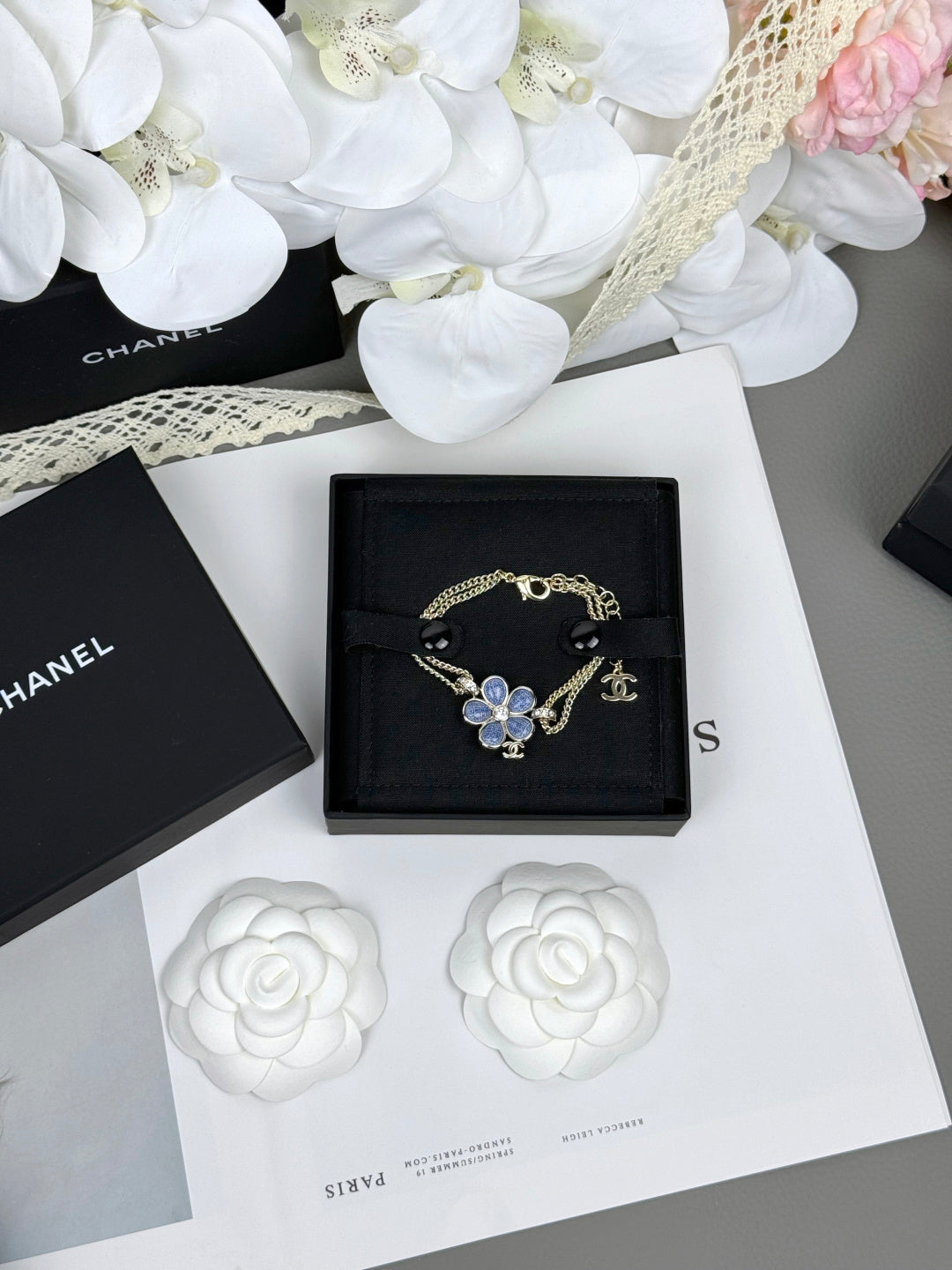 [Triumph Jewelry]VOLTE New Blue Floral Double-Layer Bracelet