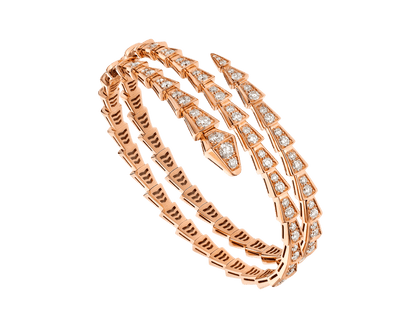 [Triumph Jewelry]SERPENTI BRACELET PINK GOLD DIAMOND DOUBLE ROW