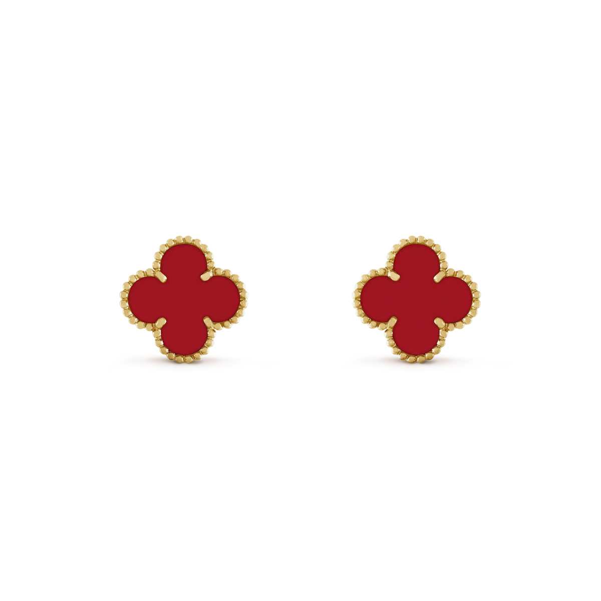 [Triumph Jewelry]CLOVER MINI 9.5MM CARNELIAN EARRINGS