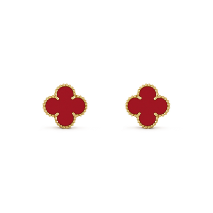[Triumph Jewelry]CLOVER MINI 9.5MM CARNELIAN EARRINGS