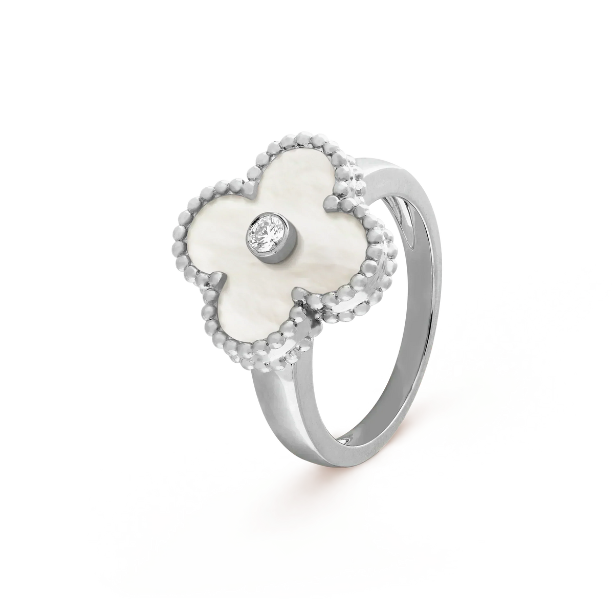 [Triumph Jewelry]CLOVER SILVER MOP DIAMOND RING