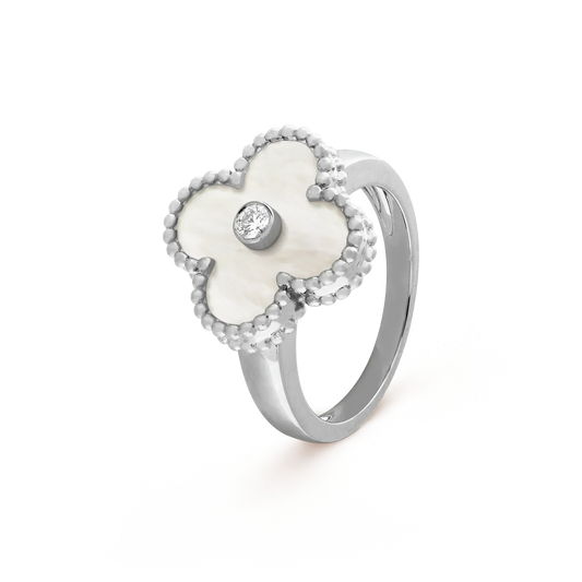 [Triumph Jewelry]CLOVER SILVER MOP DIAMOND RING