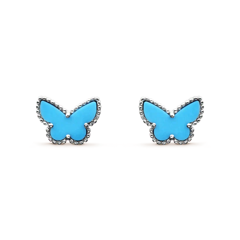[Triumph Jewelry]BUTTERFLY TURQUOISE EARRINGS SILVER