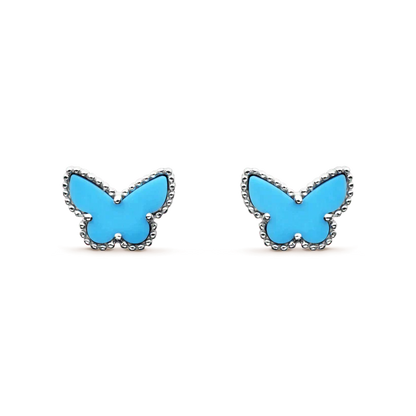 [Triumph Jewelry]BUTTERFLY TURQUOISE EARRINGS SILVER