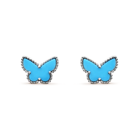 [Triumph Jewelry]BUTTERFLY TURQUOISE EARRINGS SILVER