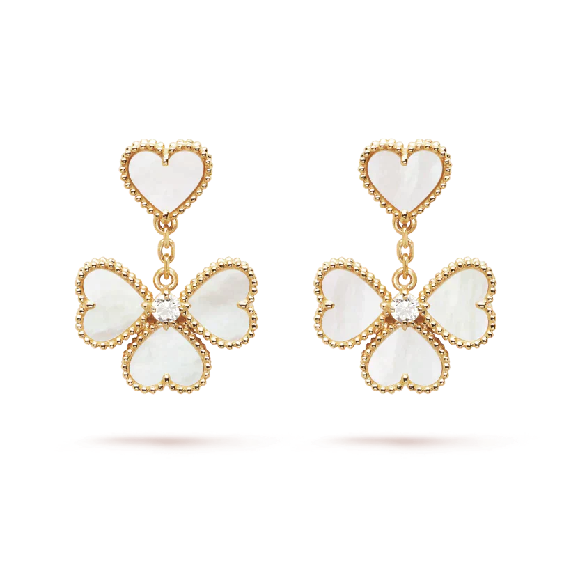 [Triumph Jewelry]CLOVER SWEET WHITE MOP EARRINGS
