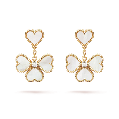 [Triumph Jewelry]CLOVER SWEET WHITE MOP EARRINGS