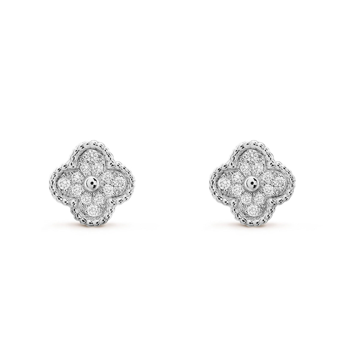 [Triumph Jewelry]CLOVER MINI DIAMOND STUD EARRINGS