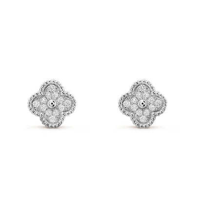 [Triumph Jewelry]CLOVER MINI DIAMOND STUD EARRINGS