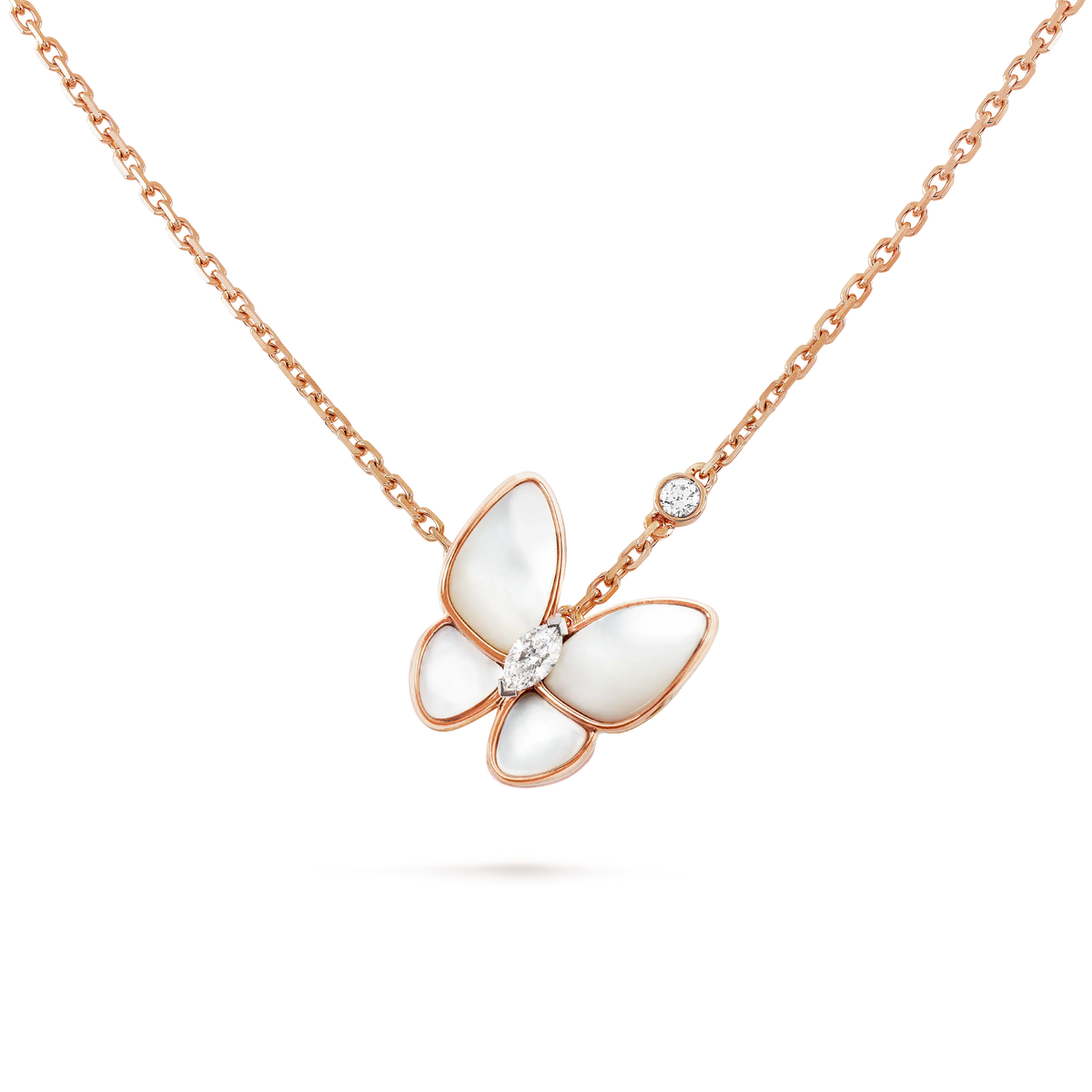 [Triumph Jewelry]BUTTERFLY MOP DIAMOND NECKLACE