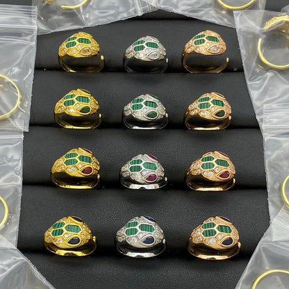 [Triumph Jewelry]BRAND NEW ASSORTED SNAKE HEAD MALACHITE RINGS