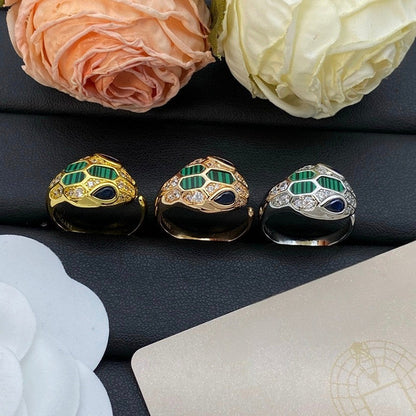 [Triumph Jewelry]BRAND NEW ASSORTED SNAKE HEAD MALACHITE RINGS