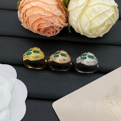 [Triumph Jewelry]BRAND NEW ASSORTED SNAKE HEAD MALACHITE RINGS