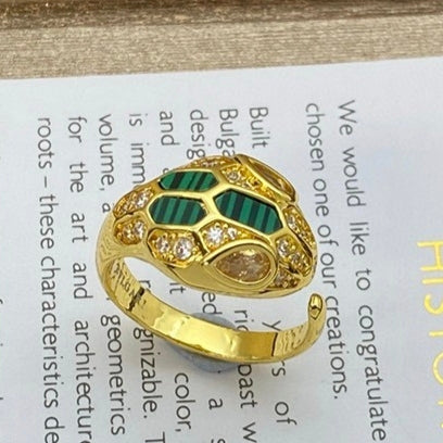 [Triumph Jewelry]BRAND NEW ASSORTED SNAKE HEAD MALACHITE RINGS