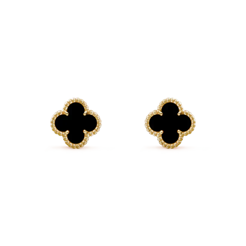 [Triumph Jewelry]CLOVER MINI 9.5MM BLACK MOP EARRINGS