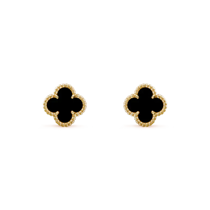 [Triumph Jewelry]CLOVER MINI 9.5MM BLACK MOP EARRINGS