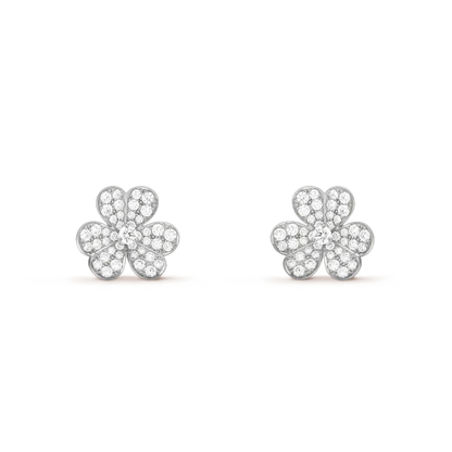 [Triumph Jewelry]CLOVER COMOS DIAMOND EARRINGS SILVER