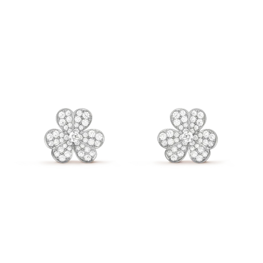 [Triumph Jewelry]CLOVER COMOS DIAMOND EARRINGS SILVER