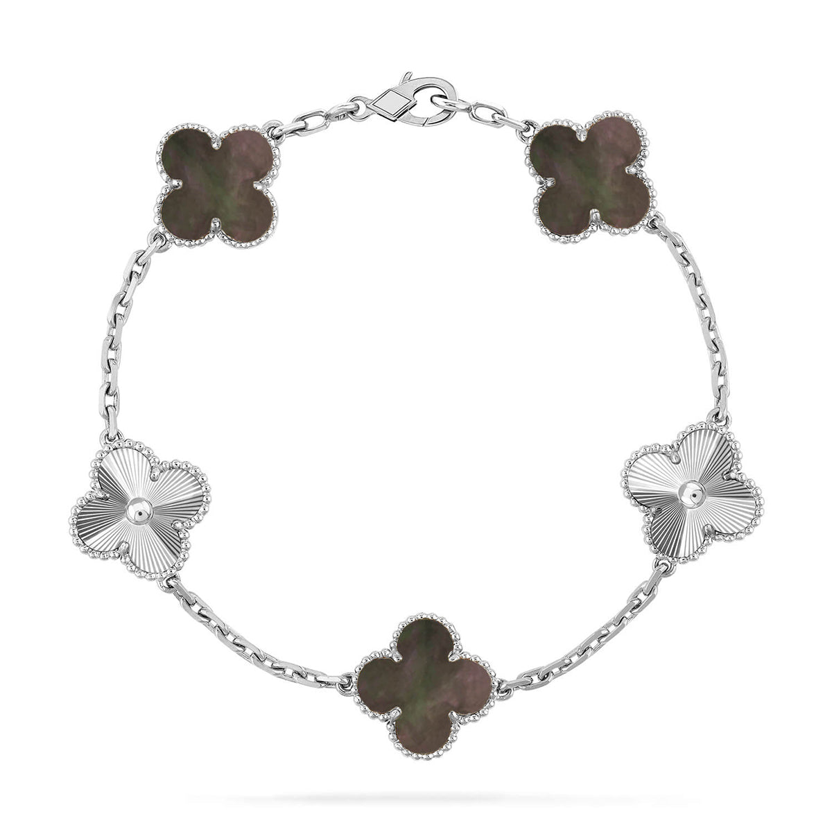 [Triumph Jewelry] CLOVER 5 MOTIF GRAY MOP BRACELET COLLECTION