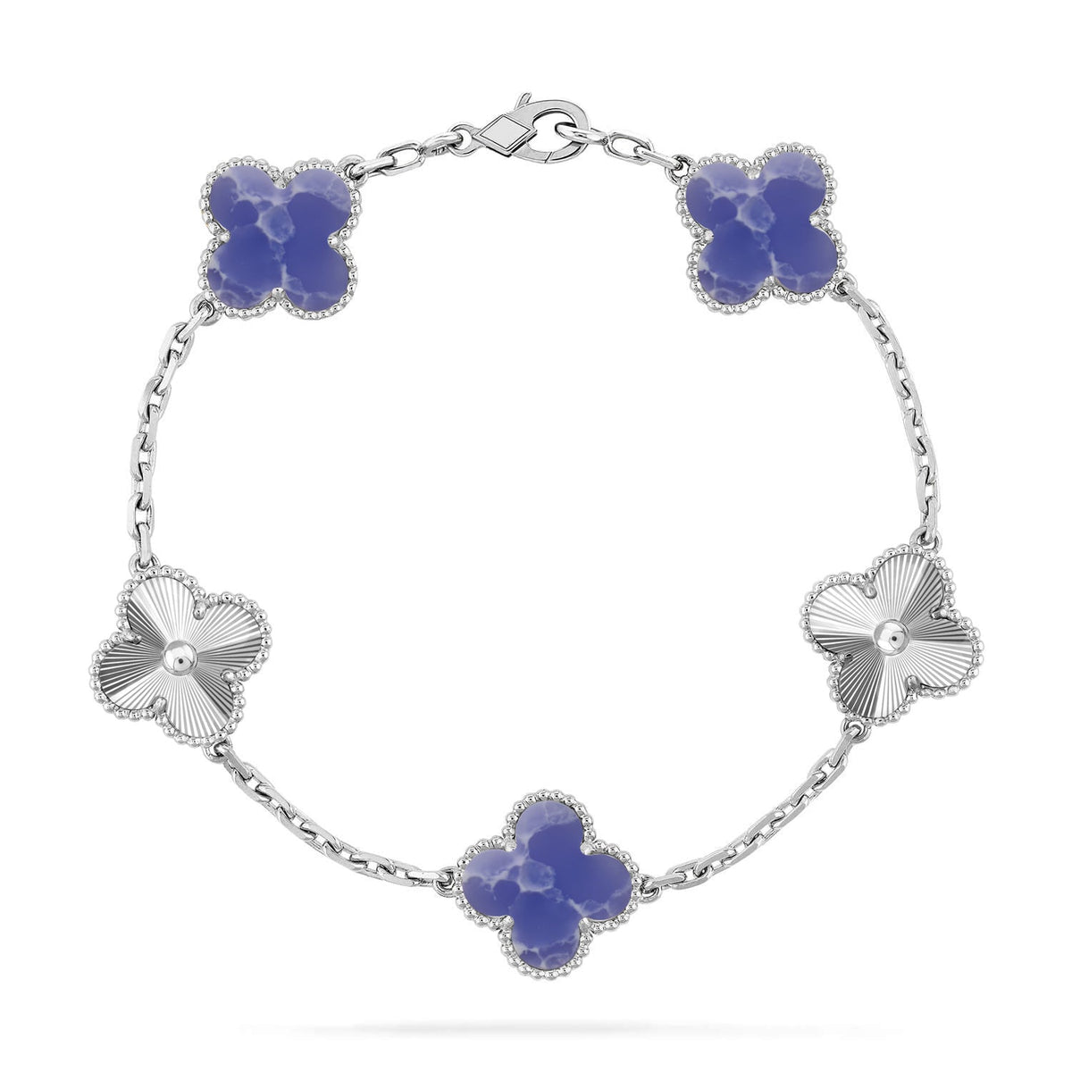 [Triumph Jewelry]CLOVER 5 MOTIF BLUE VEINS BRACELET COLLECTION