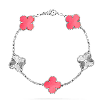 [Triumph Jewelry] CLOVER 5 MOTIFS  PINK MOP BRACELET COLLECTION