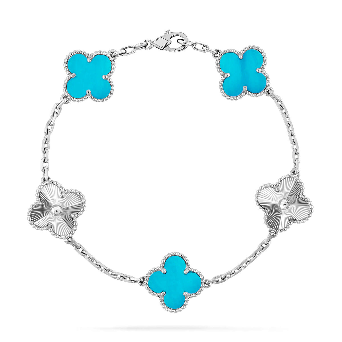 [Triumph Jewelry] CLOVER 5 MOTIF TURQUOISE BRACELET COLLECTION