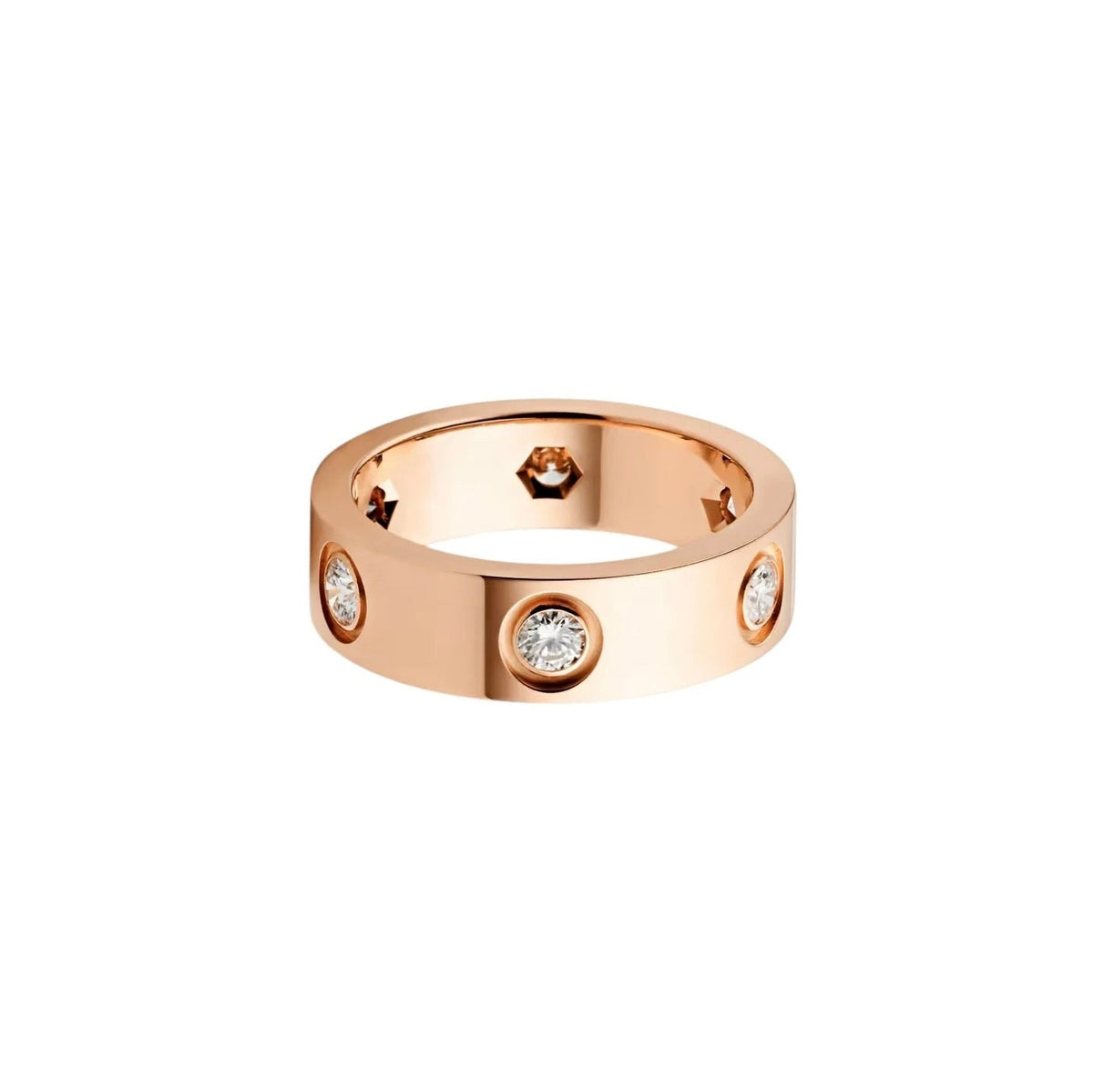 [Triumph Jewelry]LOVE 5.5MM 6 DIAMOND RING