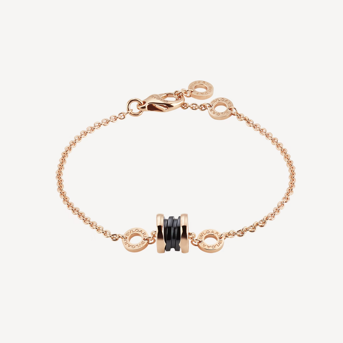 [Triumph Jewelry]ZERO 1 SOFT PINK GOLD AND BLACK CERAMIC BRACELET