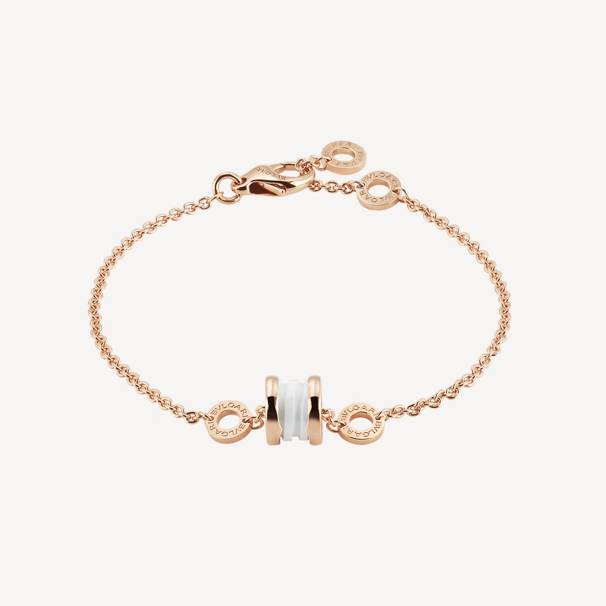 [Triumph Jewelry]ZERO 1 SOFT PINK GOLD AND WHITE CERAMIC BRACELET