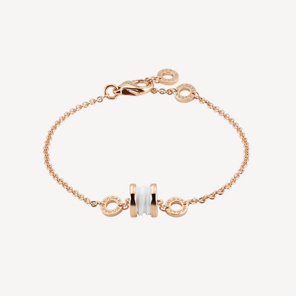 [Triumph Jewelry]ZERO 1 SOFT PINK GOLD AND WHITE CERAMIC BRACELET