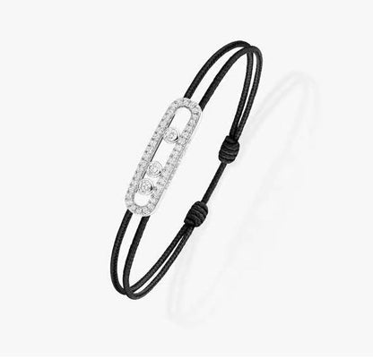 [Triumph Jewelry]MK Care(s) pink cord pavé bracelet