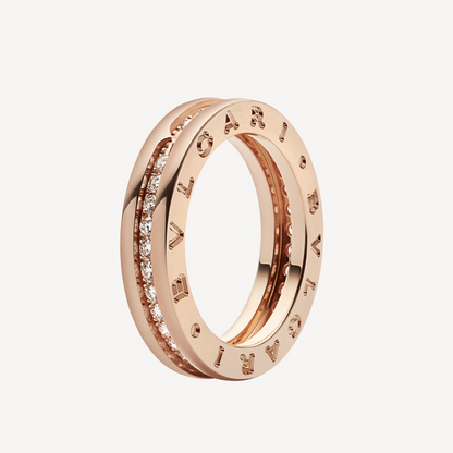 [Triumph Jewelry]ZERO 1 ONE-BAND PAVED DIAMONDS ON THE SPIRAL RING
